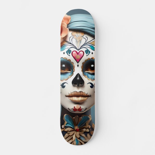 Skate Crânio de Açúcar Multicolorido Negrito (Frente)
