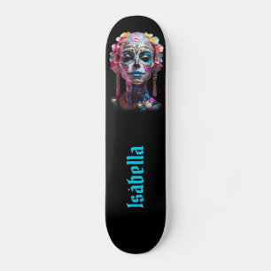 Skate Crânio de Açúcar Multicolorido Negrito