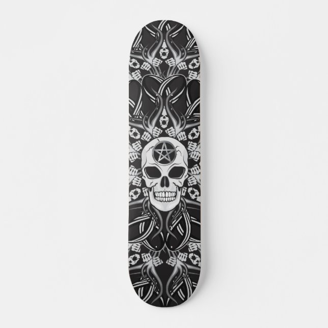 Skate Crânio do gótico (Frente)