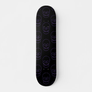 Skate Crânio em roxo e preto
