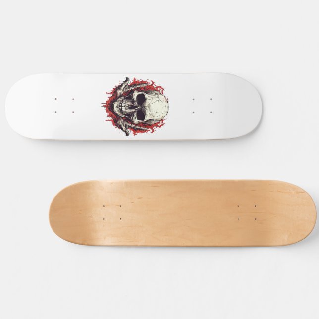 Skate Crânio Gótico Vintage (Horz)