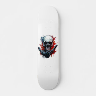 Skate Crânio Legal Gótico