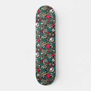 Skate Crânio nas flores