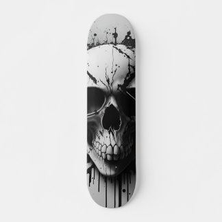 Skate Crânio preto e branco 3 - Numb-Skulls Design