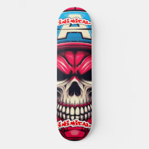 Skate Crânio Vermelho Inimado