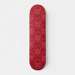 Skate Crânio - Vermelho Sangue e Branco Osso