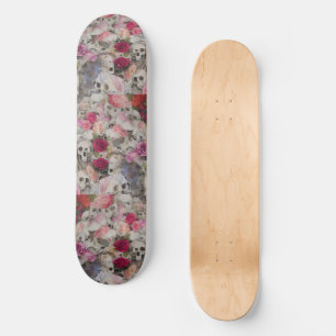 Skate Crânios com Rosas