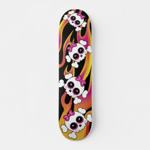 Skate Crânios de Flaming Bonitos