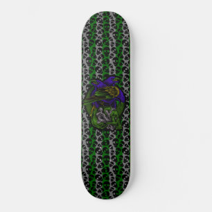 Skate Cránios e Ossos de Corvos Góticos Crânios Aleatóri