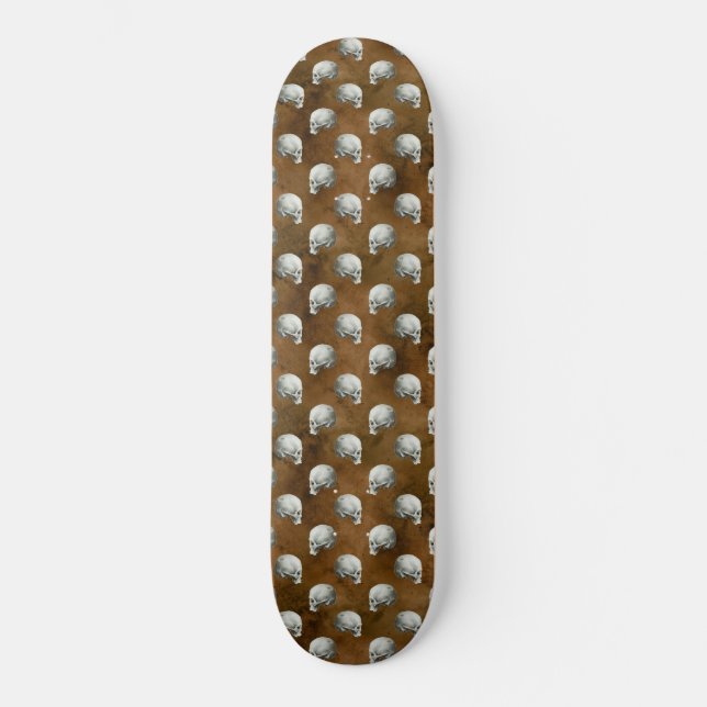 Skate Crânios Góticos em Cobre (Frente)