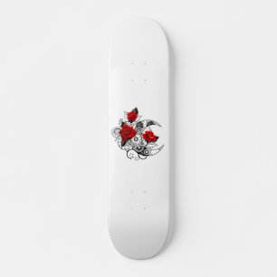 Skate Crescente Mecânico com Rosas vermelhas