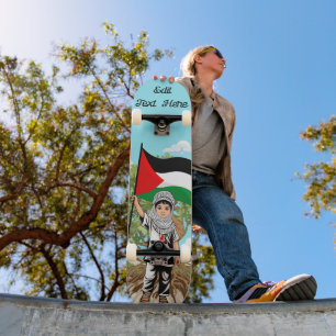Skate Criança com Keffiyeh Palestine Flag e Olive Tree