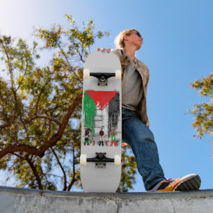 Skate Crianças de Gaza Pintando a Bandeira da Palestina 