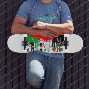 Skate Crianças de Gaza Pintando a Bandeira da Palestina