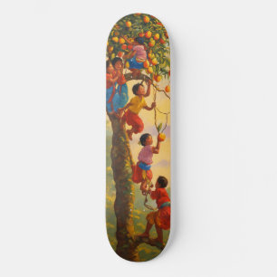 Skate Crianças Nepalesas Travessas Roubando Frutas: Skat