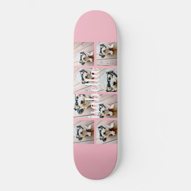 Skate Crie Sua Própria Colagem de 8 Fotos Nome Personali (Frente)