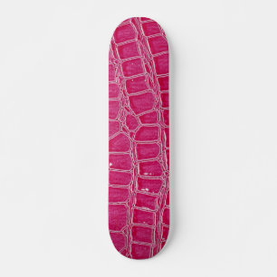 Skate Crocodilo Rosa Quente Pele de Crocodilo