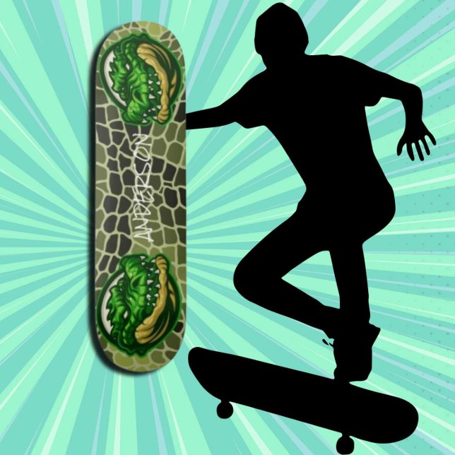 Skate Crocodilos Felizes Perigosos (Original and best online Zazzle skateboard shop- Urban Warrior)
