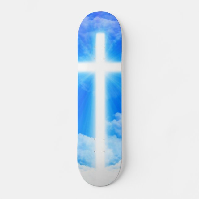 Skate Cruz de Cristo de Jesus Personalizável Cristão (Frente)