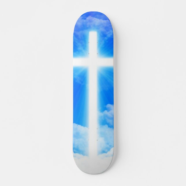 Skate Cruz de Cristo de Jesus Personalizável Cristão (Frente)