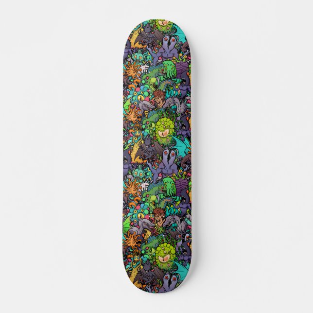 Skate Cthulhu Lovecraft Mythos Chibi Bestiário (Frente)