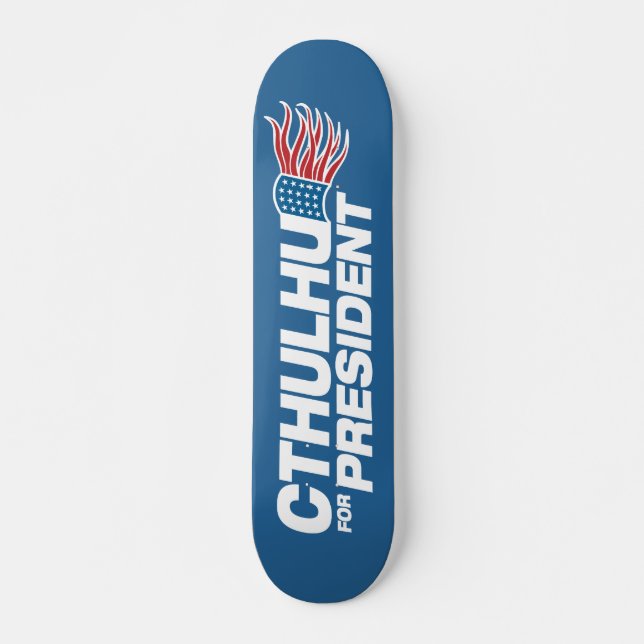 Skate Cthulhu para Presidente - HP Lovecraft (Frente)