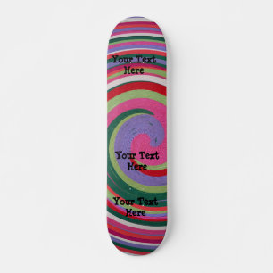 Skate curvas coloridas design abstrato moderno