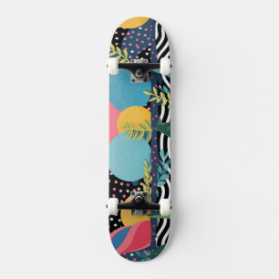 Skate Curvas e pontos com folhas