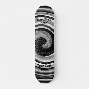 Skate curvas em preto e branco design abstrato moderno