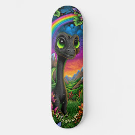 Skate Cute Dinosaur Fantasy Mountains Cool Children Art