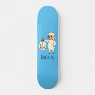 Skate Cute sheep with jacket cartoon