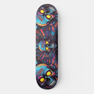 Skate Cyberpunk 2 - grafite Art Skull