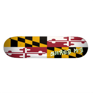 Skate da bandeira de Maryland do fragmento