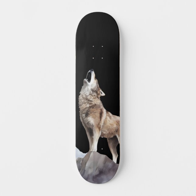 skate da cinza Wolf Howling Wide Street (Frente)