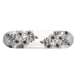 Skate da flor de Dotwork