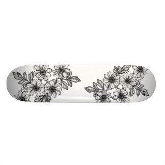 Skate da flor de Dotwork