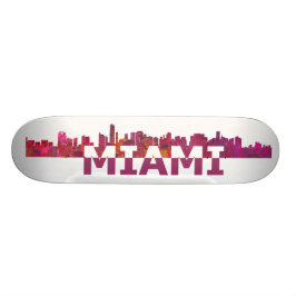 Skate da skyline de Miami Florida
