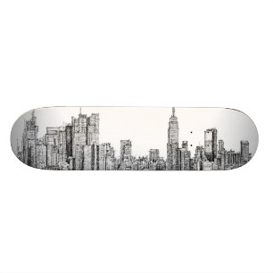 Skate da tinta da skyline de New York