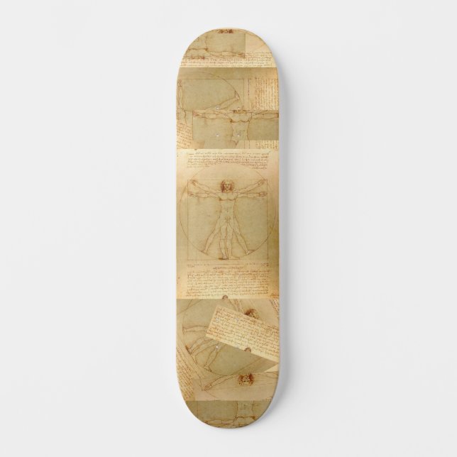 Skate Da Vinci Fine Art Desenhando Homem Vitruviano "Pat (Frente)