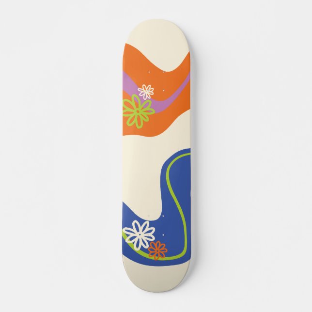 Skate Daisy Groove Blue, Orange, Purple, Green & Cream (Frente)