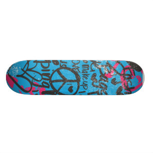 Skate Damasco Aqua-Magenta, grafite