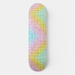 Skate das cores do arco-íris das ondas Pastel