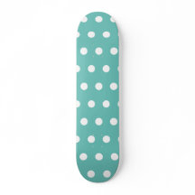 skate de bolinhas (Aqua & White)
