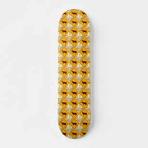 skate de diamantes amarelo guarda