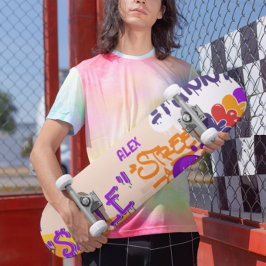 skate de estilo Pop de arte em banda desenhada