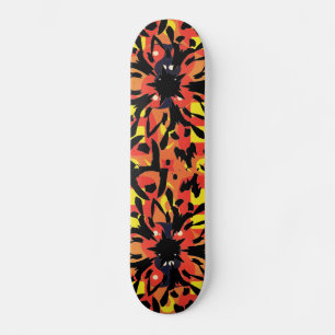 skate de flor gráfica