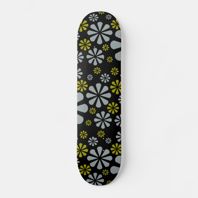 skate de flores de abstrato (Frente)