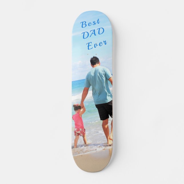 Skate de Foto Personalizada com Texto Melhor Pai d (Frente)