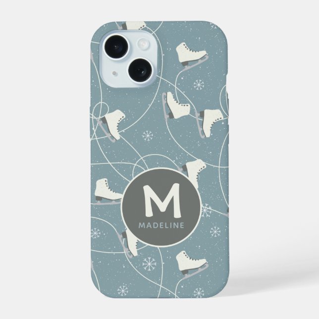 Skate de gelo e floco de neve personalizado (Verso)