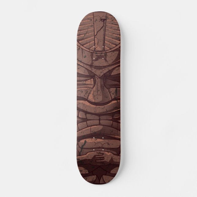 Skate de madeira do estatuto de Tiki (Frente)